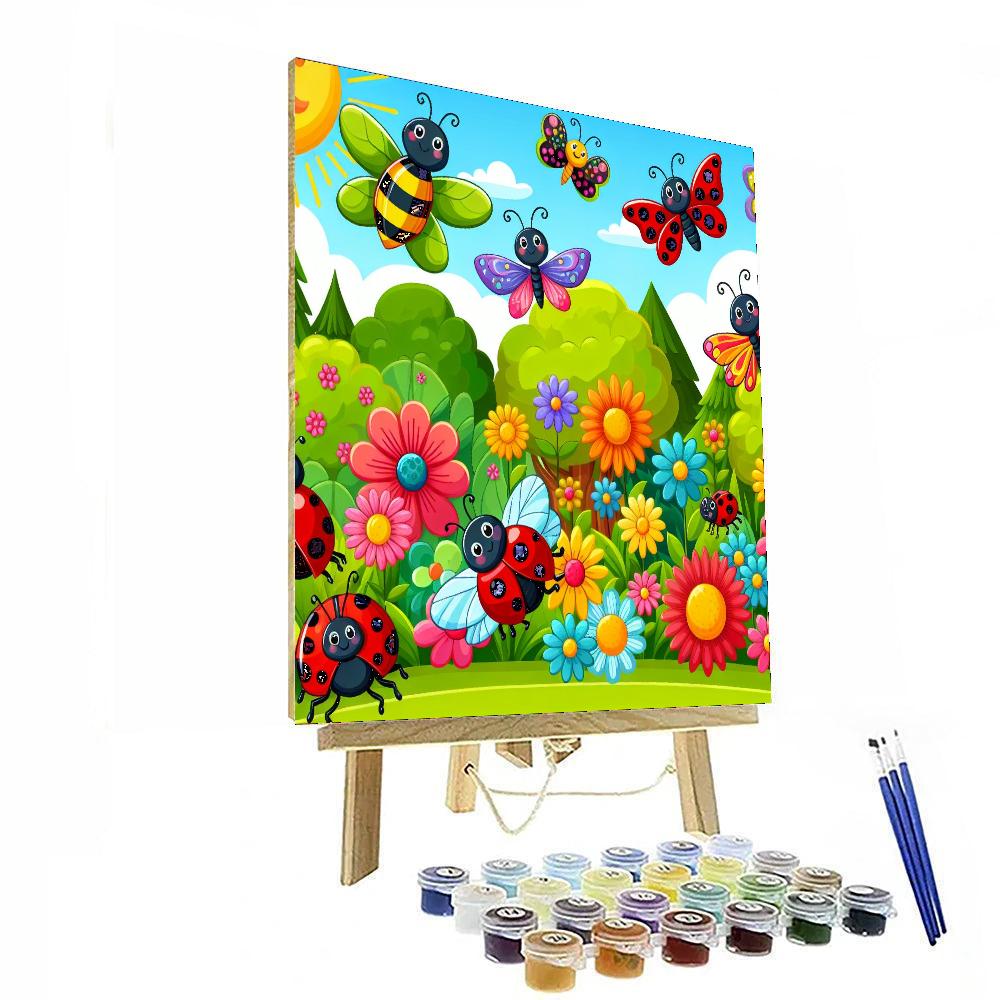 Charming Bug Bonanza Paint By Numbers Art