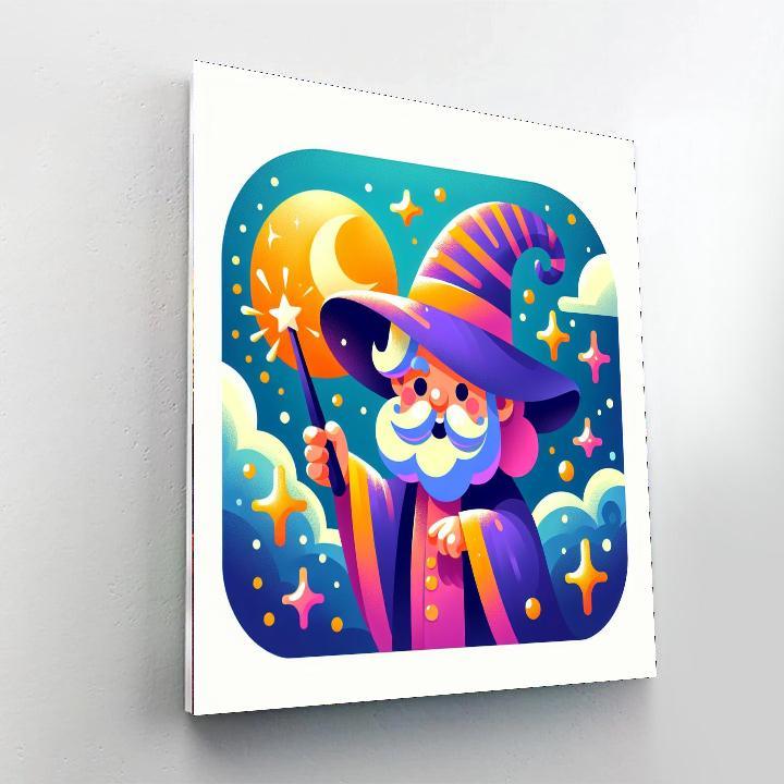 Charming Wizard Number Painting