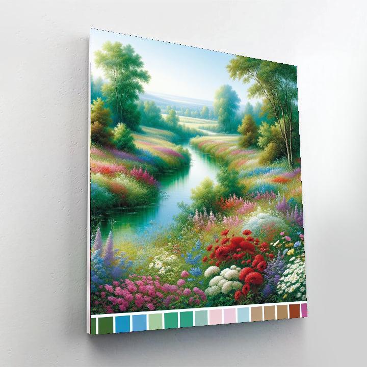 Riverside Meadow Bliss Paint By Numbers Art