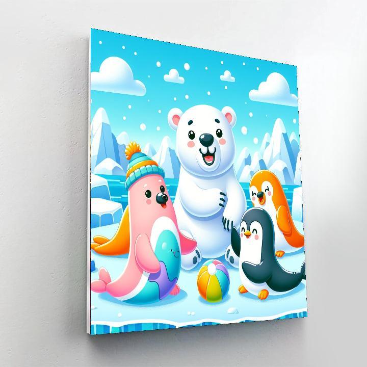 Adventurous Arctic Friends Number Painting