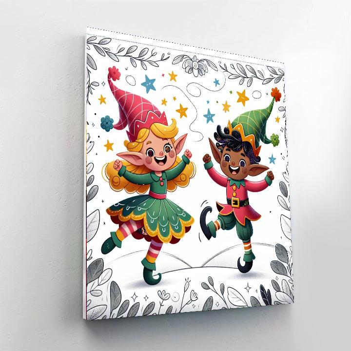 Energetic Elves Painting Number Kit