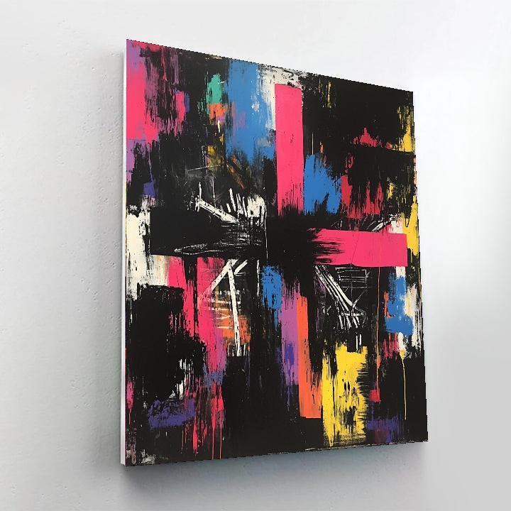 Jean-Michel Basquiat Inspired Skeletal Thoughts  Numbered Painting Kits