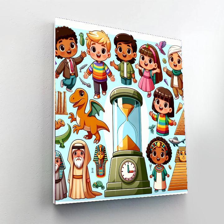 Time-traveling Kids Painting Number Kit