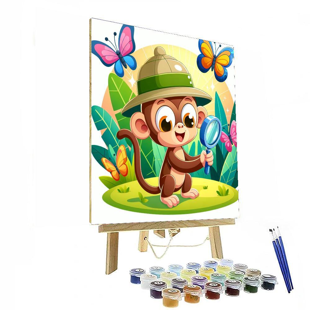 Safari Scientist Explorer Paint By Numbers Art