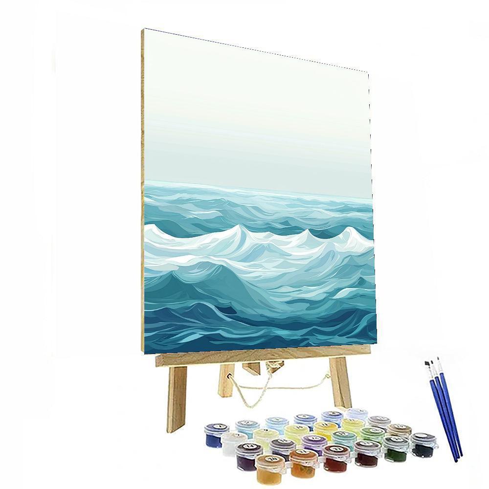 Leonardo Da Vinci Inspired Infinite Ocean Waves  Paint By Numbers Kits