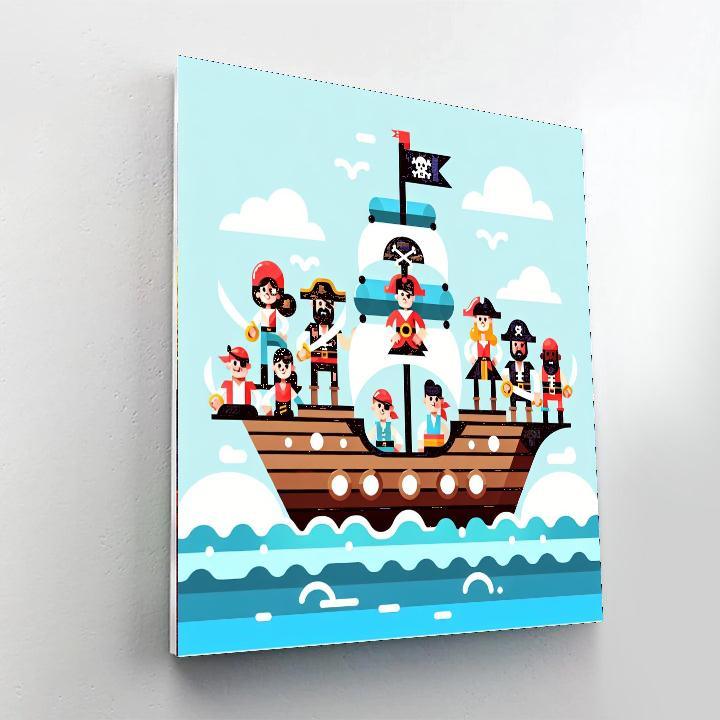 Pirate Ship Adventures Paint By Color