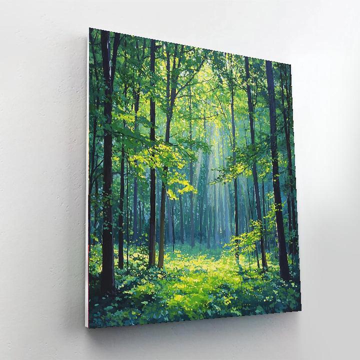 Georges Seurat Inspired Forest Glade Illumination  Numbered Painting Kits