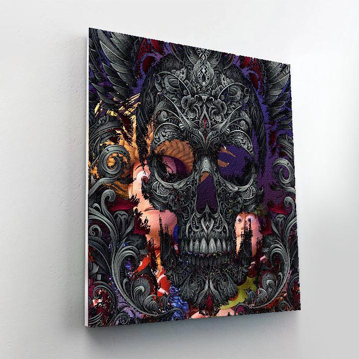 Skull's Mysterious Aura Number Painting