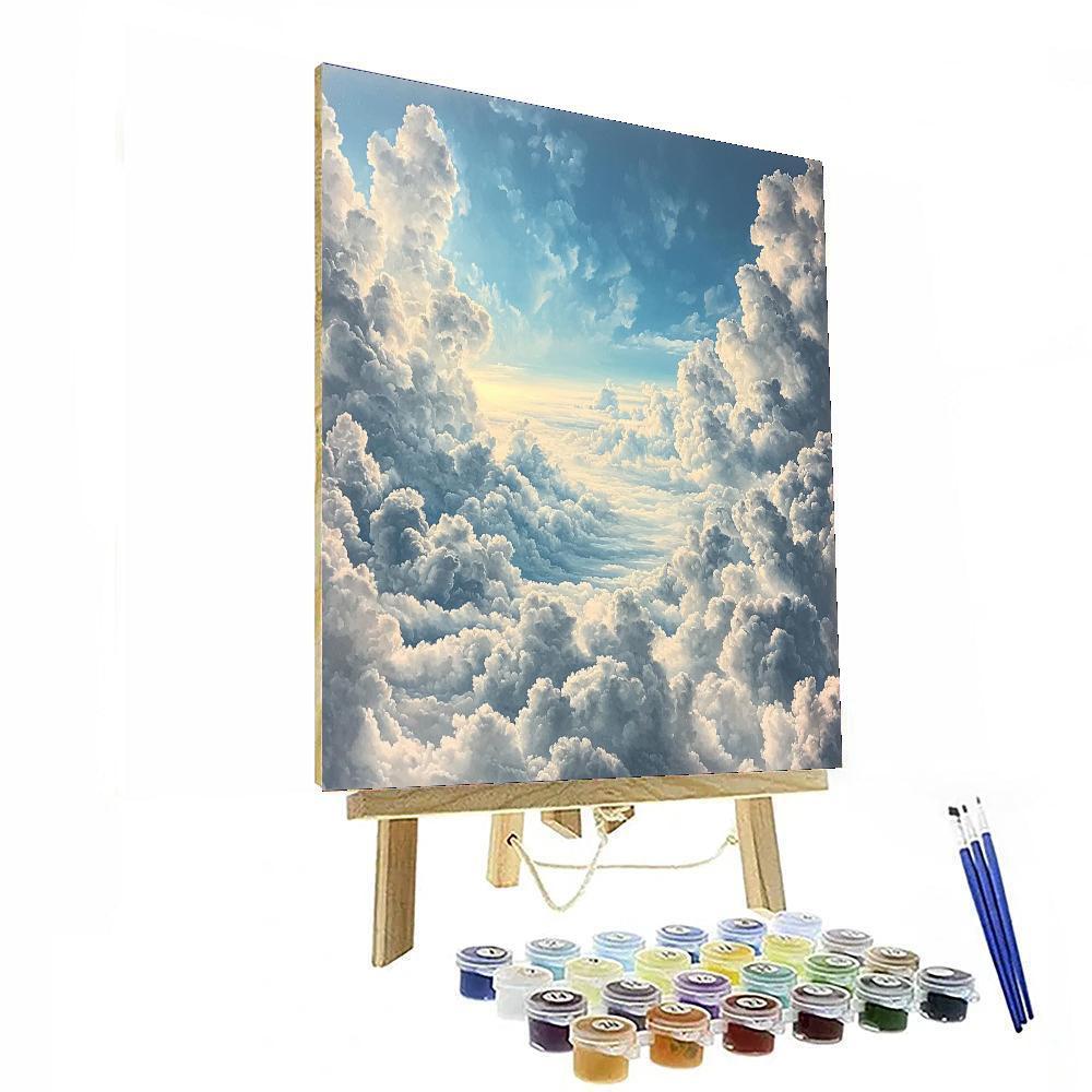 Michelangelo Inspired Majestic Clouds  Paint By Color