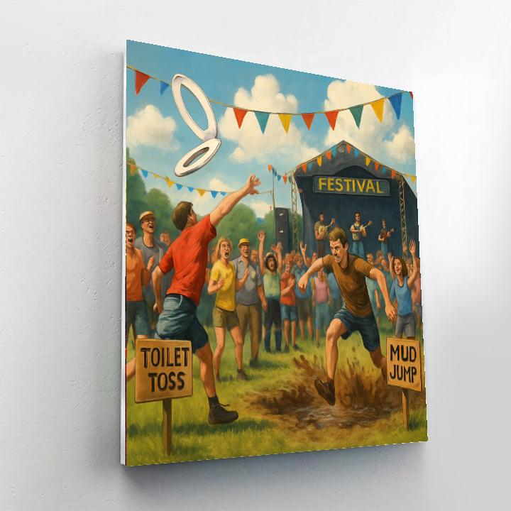 Summer Redneck Games - Usa DIY Paint By Numbers