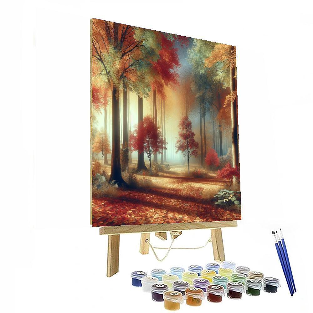 Cascading Leaves Of Autumn Paint By Number