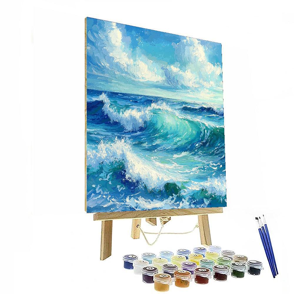 Paul Cézanne Inspired Ocean's Rhythmic Essence  Paint By Numbers Kits