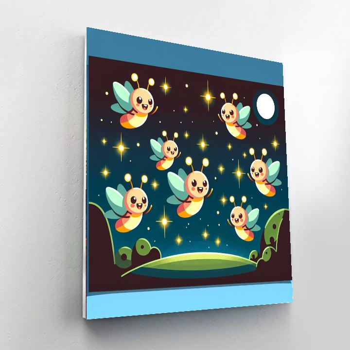 Glowing Firefly Dance Paint By Number