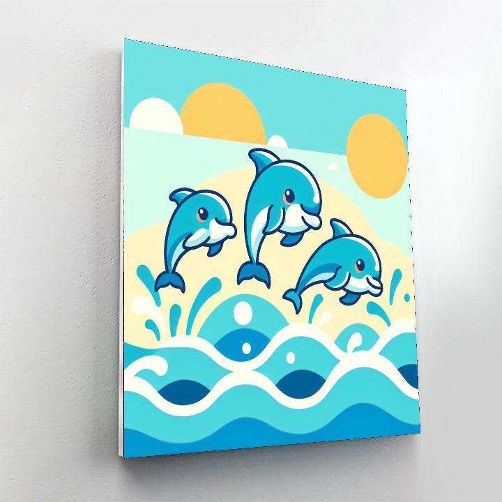 Seaside Dolphin Play Paint By Number