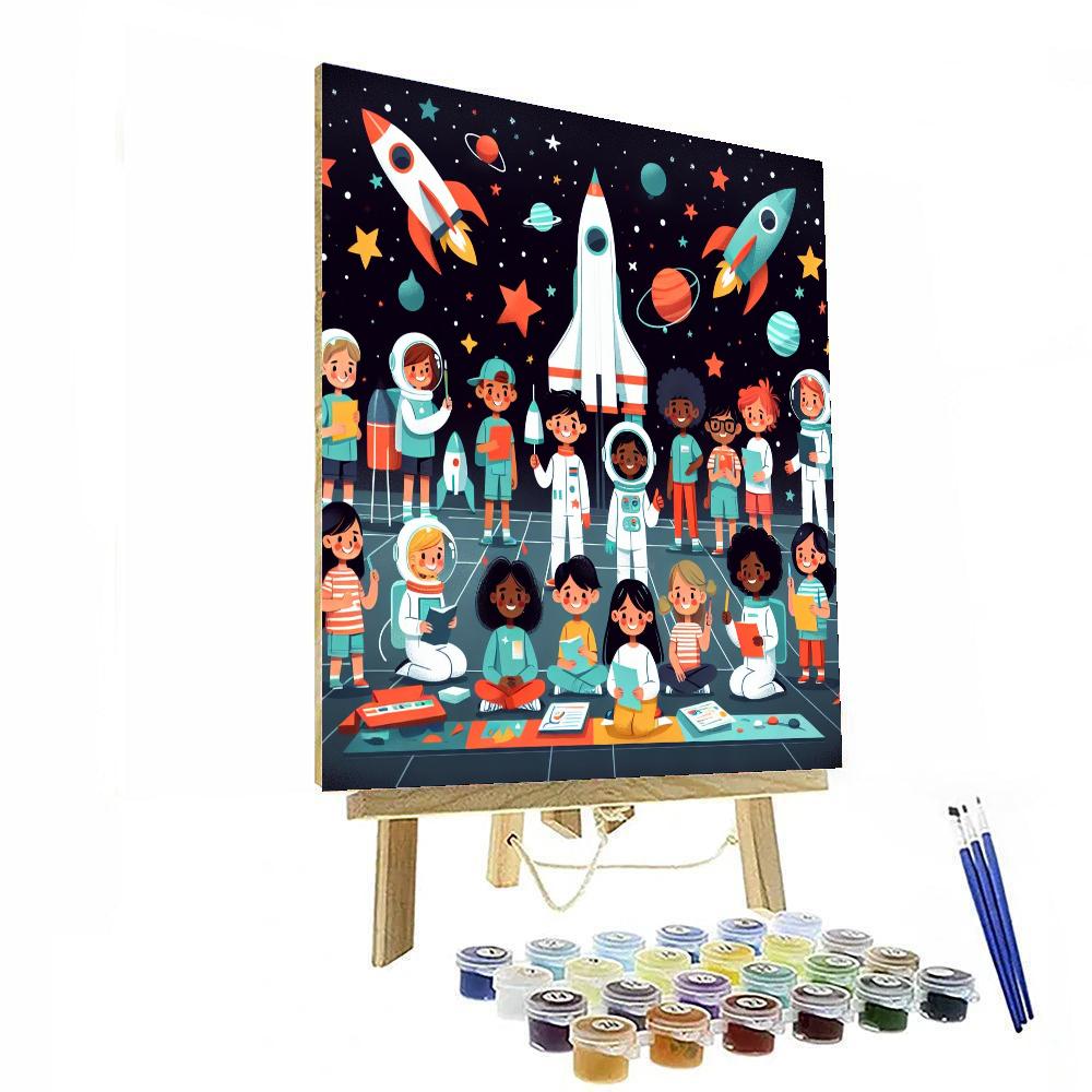 Galactic Adventure Camp Number Painting