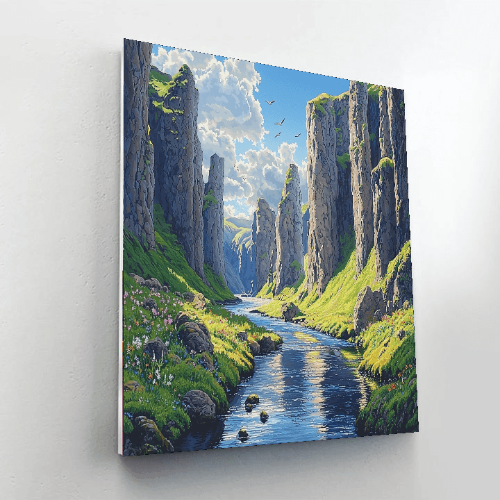 Fjadrargljufur Canyon Painting By Numbers Kit