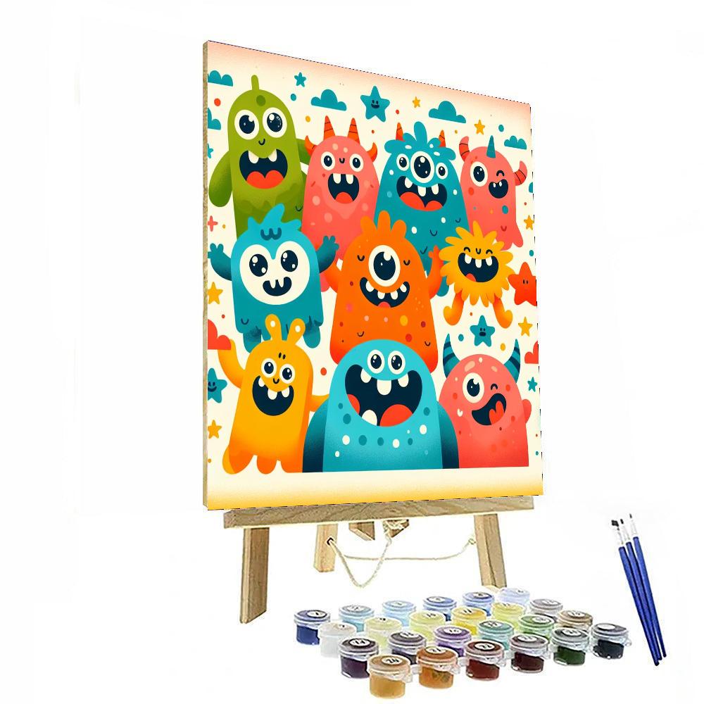 Giant Friendly Monsters Paint By Numbers Kits
