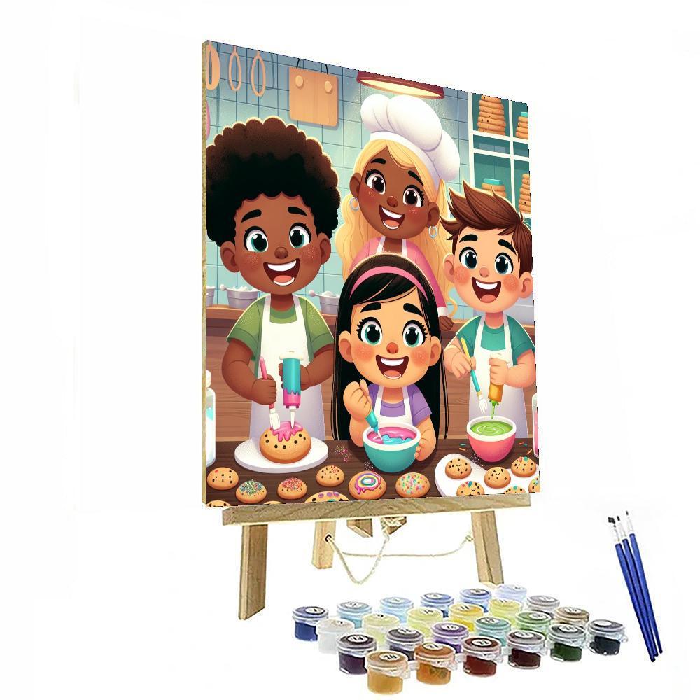 Cheerful Cookie Bakery Paint By Numbers Kits