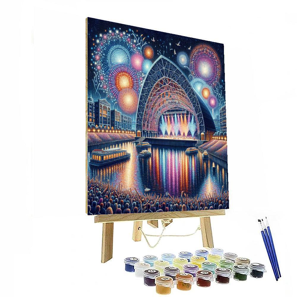 New Year's Eve Fireworks - Australia Number Painting