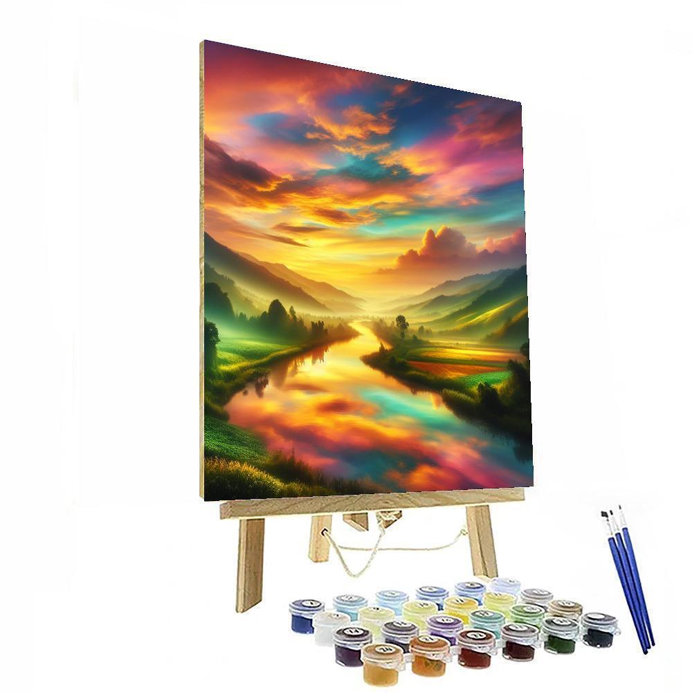 Majestic Sunrise Over The Valley DIY Paint By Numbers