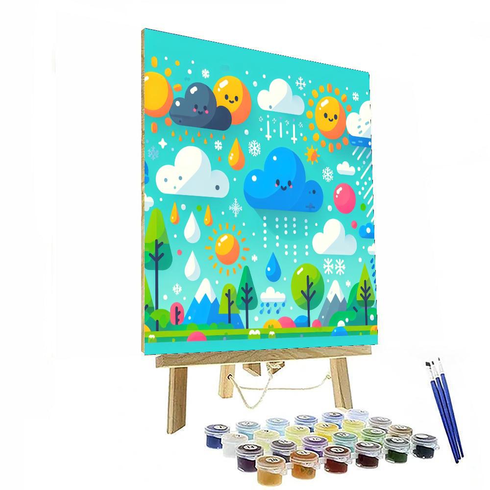 Wacky Weather World Number Painting