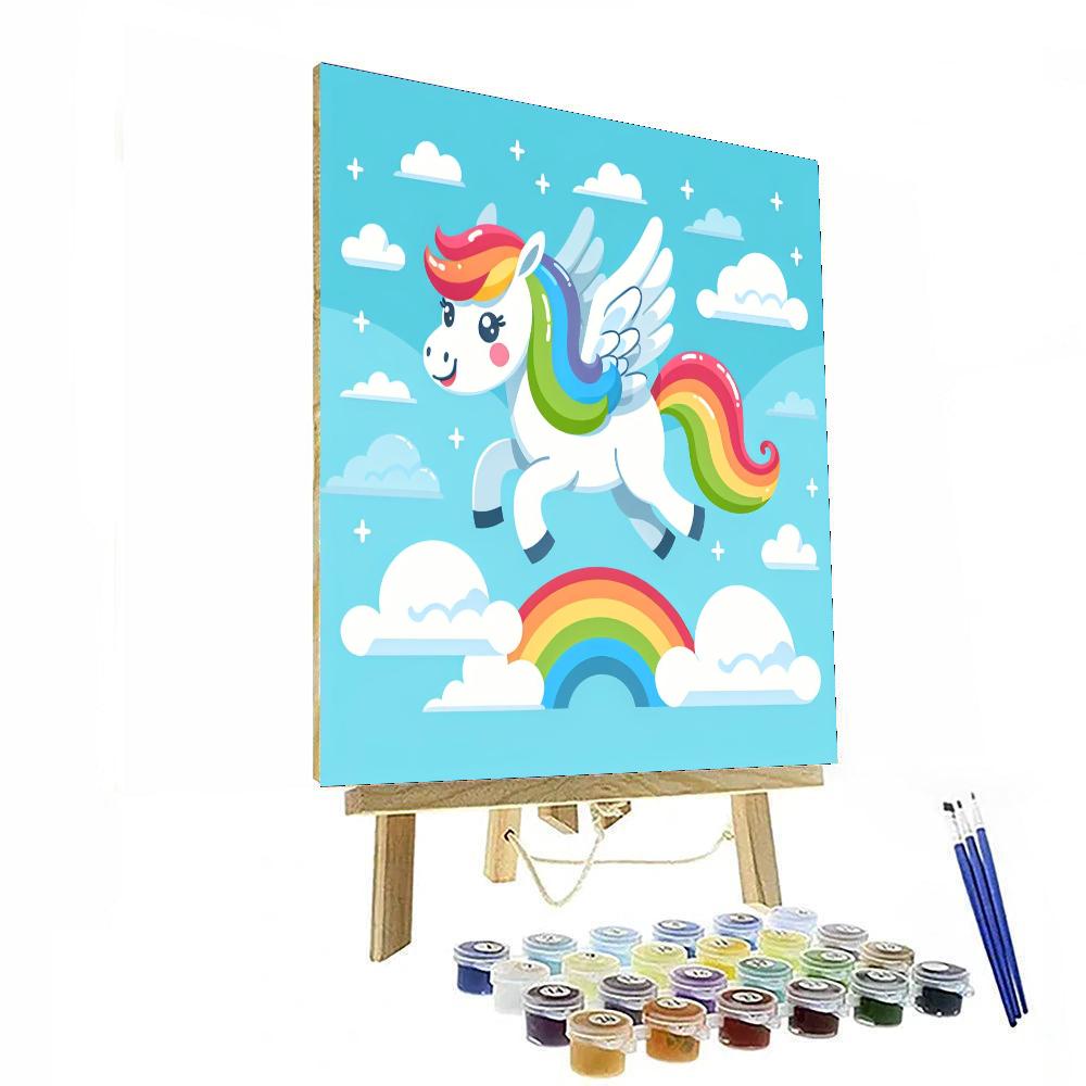 Rainbow Pegasus Paint By Numbers Art
