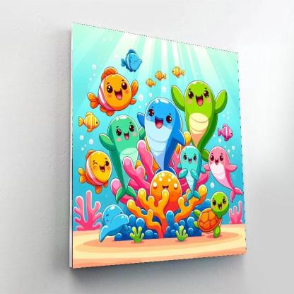 Joyful Underwater Fiesta DIY Paint By Numbers