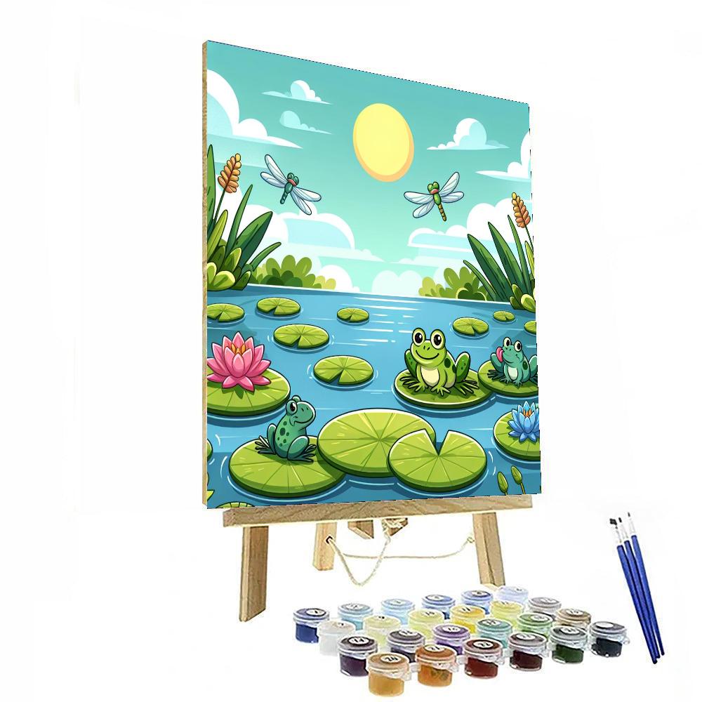 Peaceful Pond Retreat Paint By Numbers Art