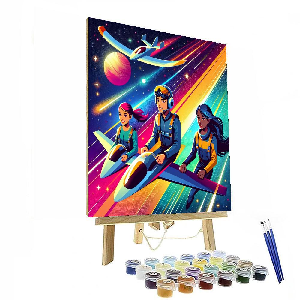 Galactic Glider Adventure Painting By Numbers Kit
