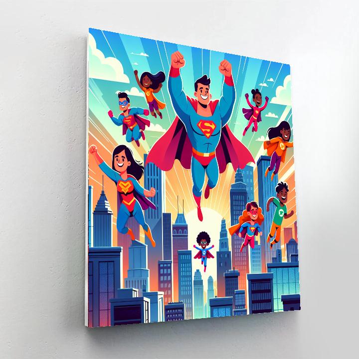 Superhero Adventures In The City Paint By Numbers Kits