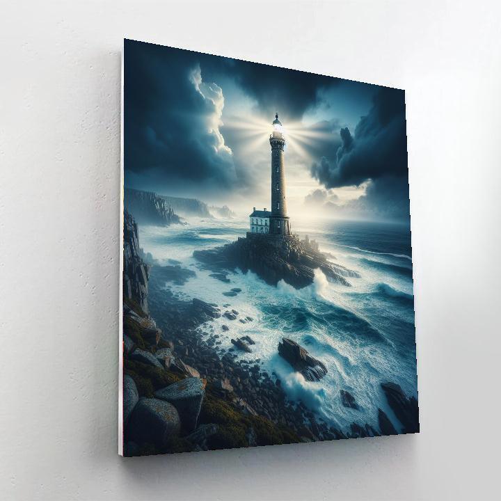 Majestic Lighthouse View Painting By Numbers Kit