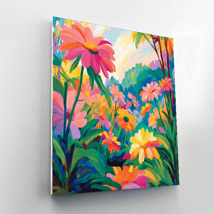 Peter Max Inspired Ethereal Garden Dreams  Painting By Numbers Kit