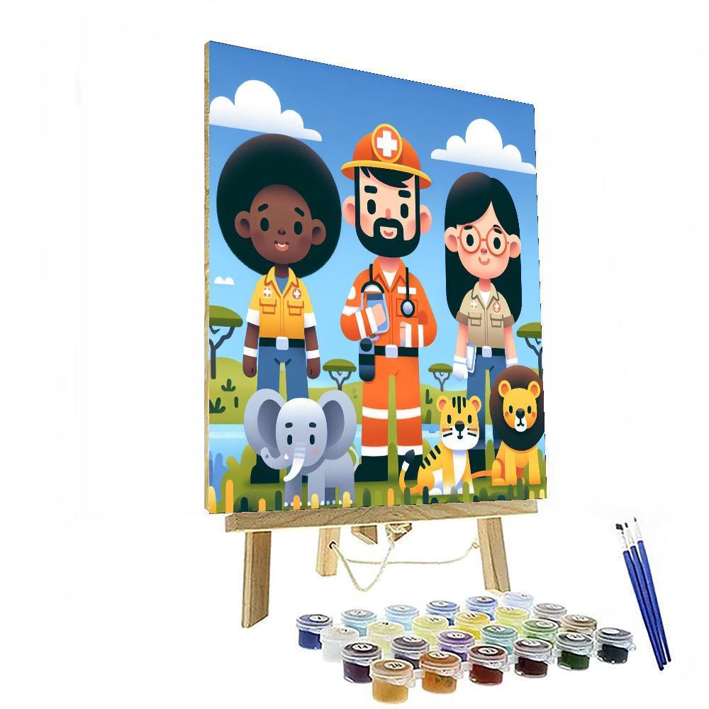 Safari Wildlife Rescue Paint By Color