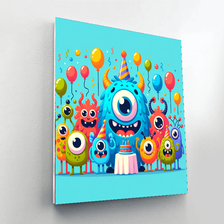 Happy Monster Friends Painting By Numbers Kit