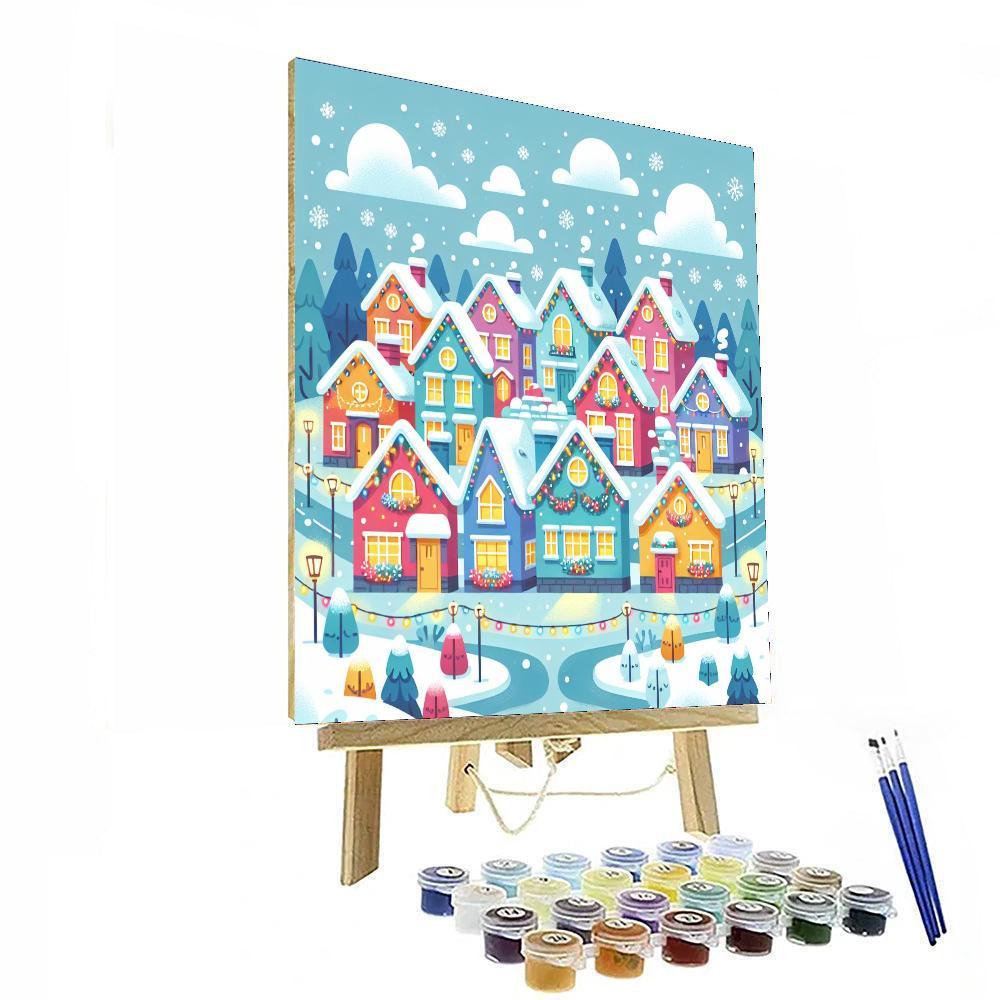 Magical Holiday Village Paint By Numbers Kits