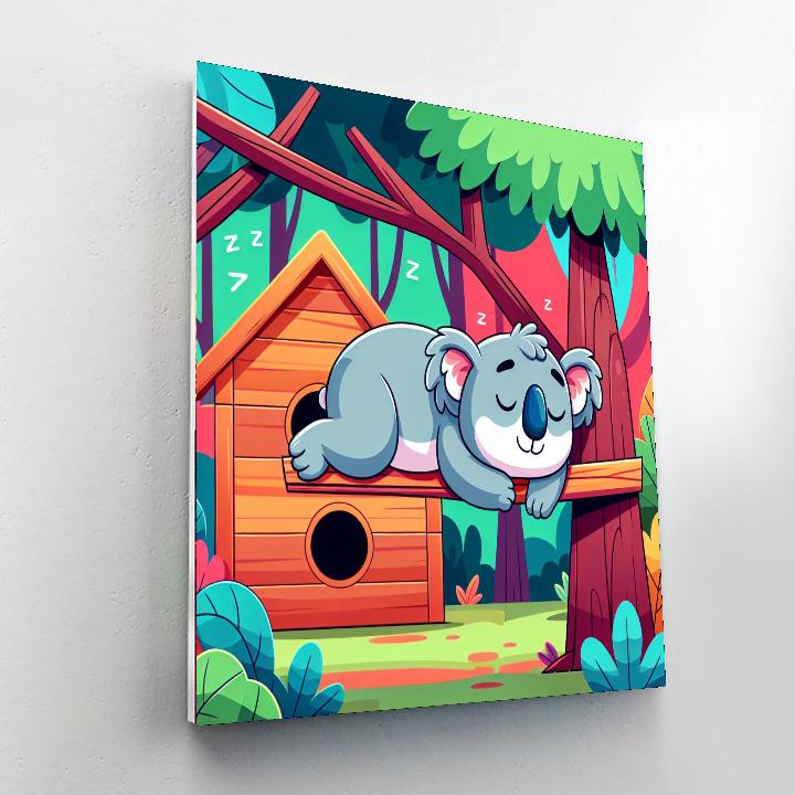 Koala’s Cozy Treehouse Paint By Numbers
