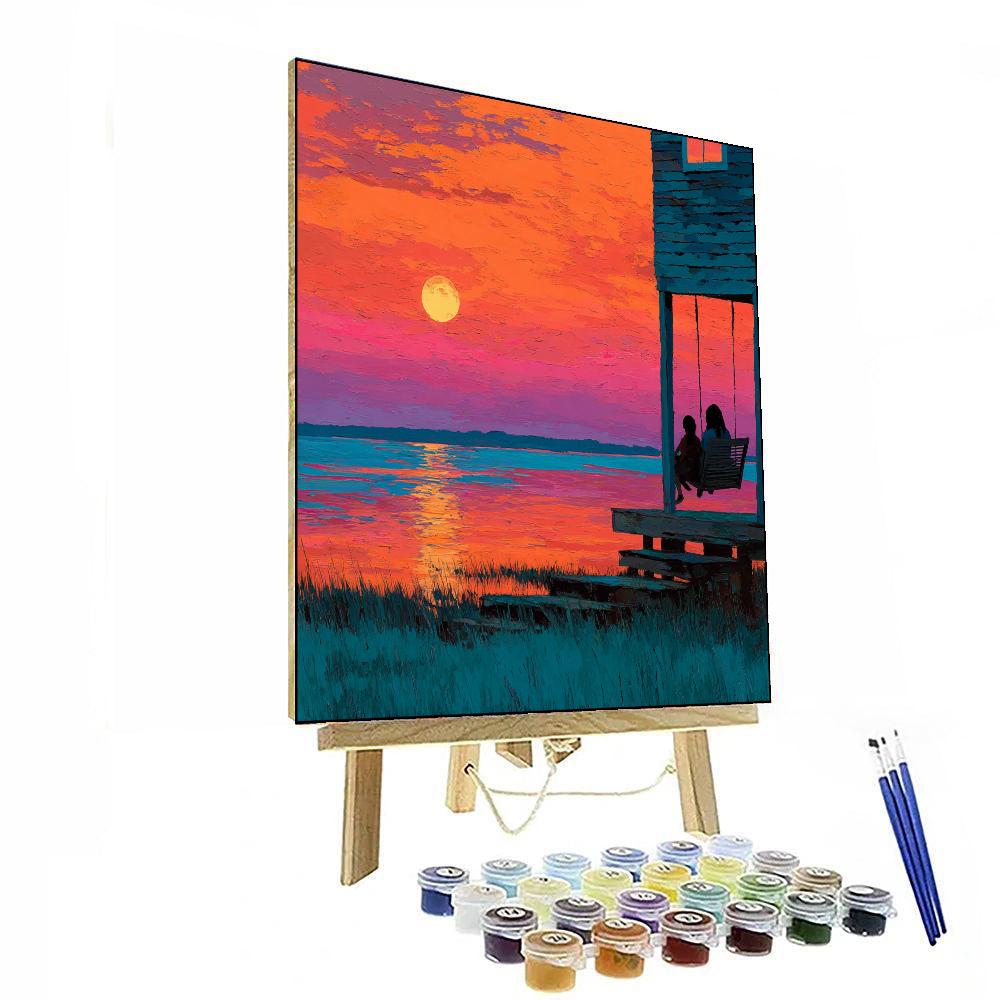 Evening Glow Of Togetherness Painting Number Kit