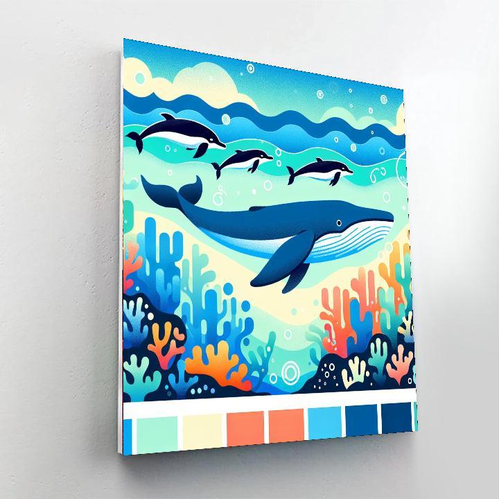 Whale's Grand Ocean Adventure Paint By Numbers