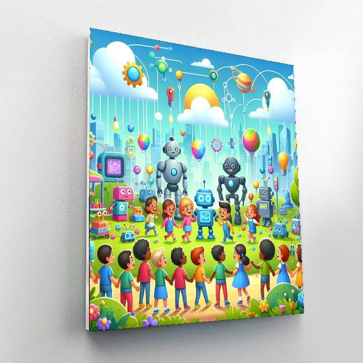 Adventures With Robot Friends Paint By Numbers