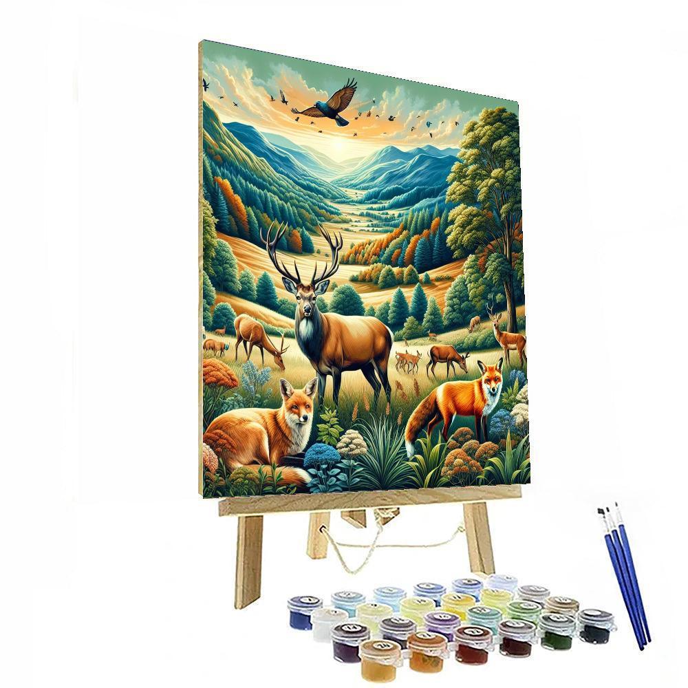 Majestic Wildlife Journey Number Painting