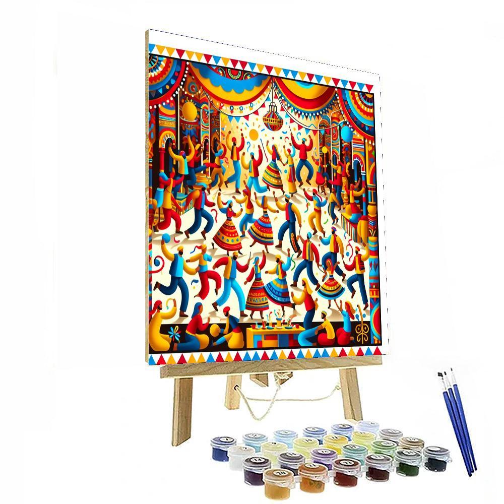 Dynamic Festival Of Colors Painting By Numbers Kit