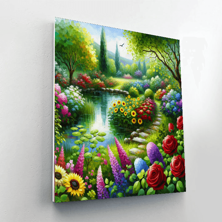 Nature's Tranquil Garden Painting Number Kit