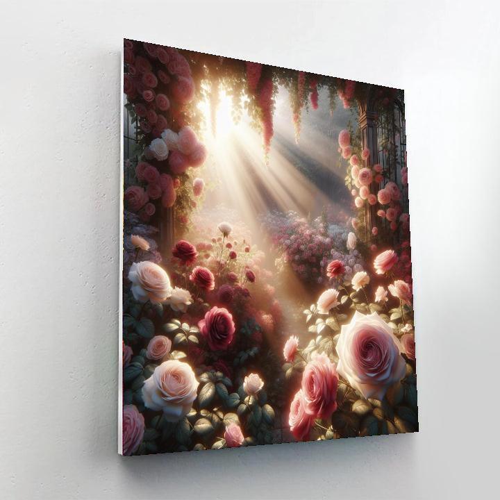 Romantic Rose Garden Stroll Paint By Numbers