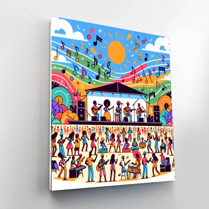 Groovy Musical Festival Paint By Numbers