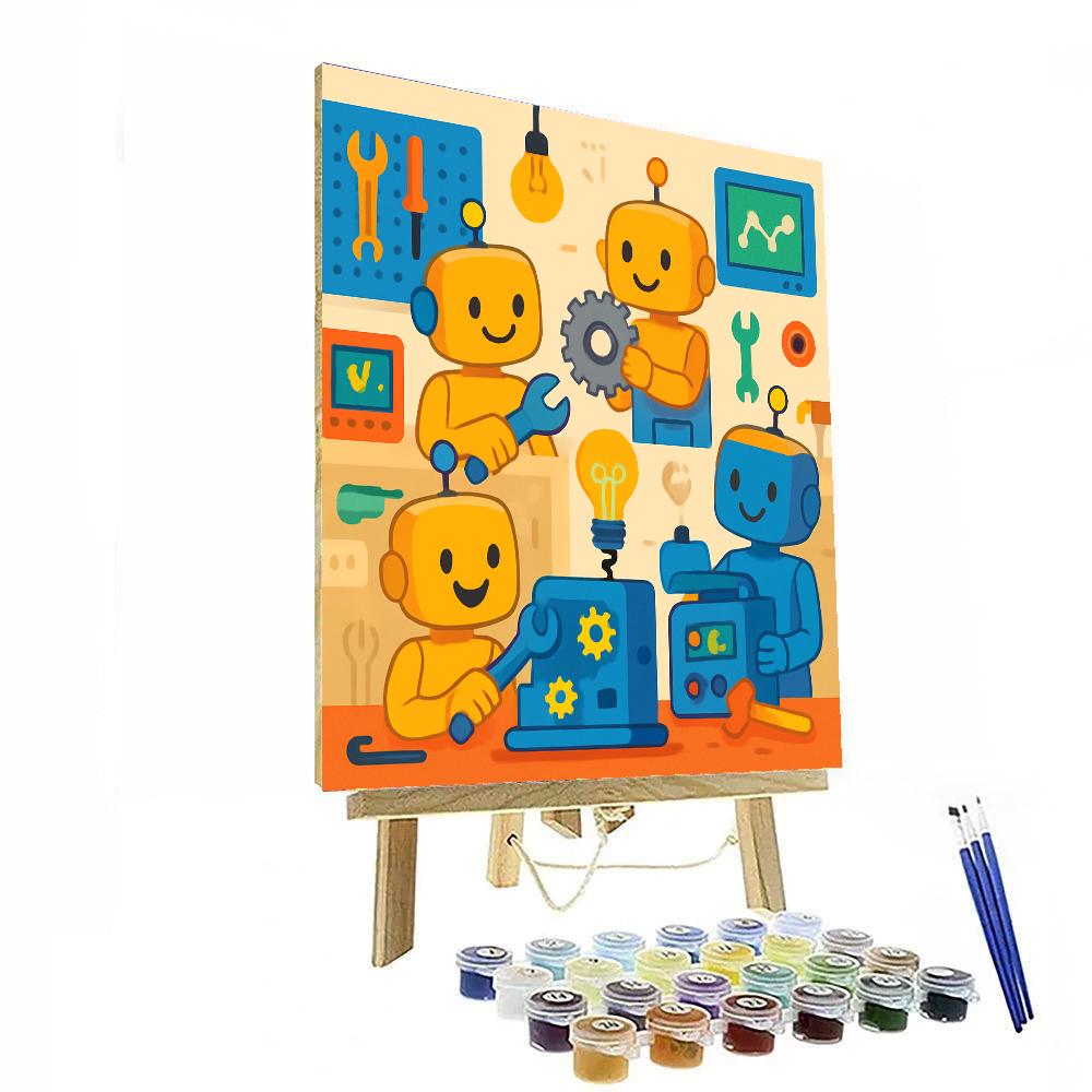 Robot Builders' Lab Paint By Numbers Kits