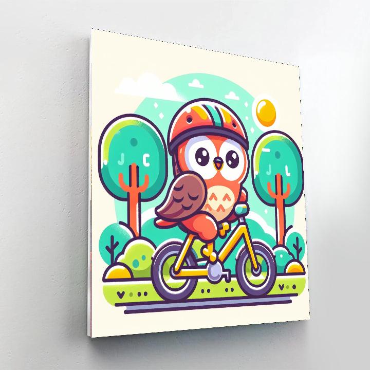 Sporty Owl Paint By Numbers Art