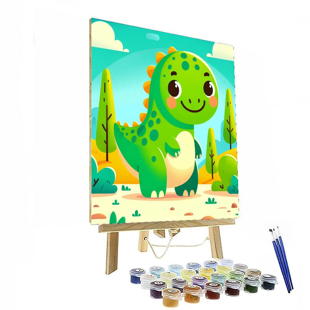 Funny Dinosaur Paint By Number