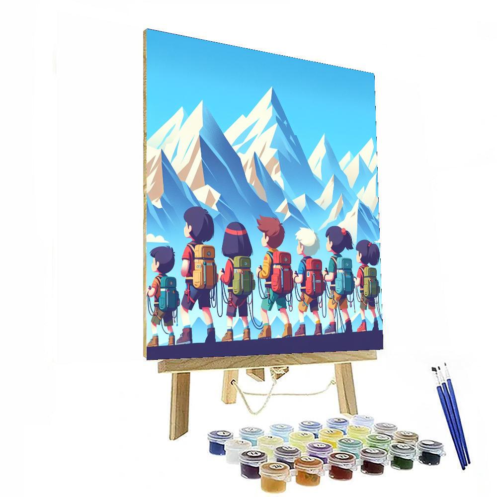 Adventurous Mountain Expedition Painting By Numbers Kit