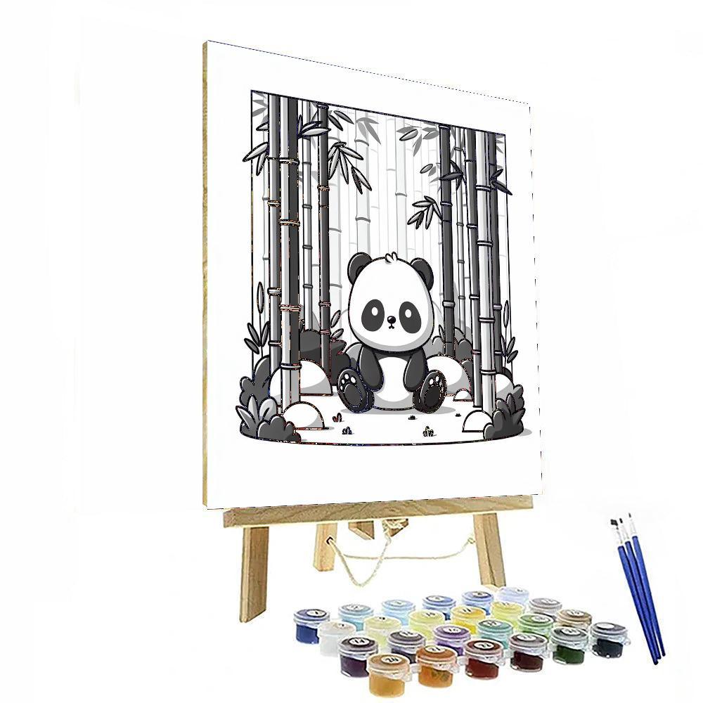 Panda's Bamboo Retreat Paint By Color