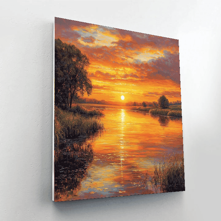 J.M.W. Turner Inspired Enchanted Reflections  Paint By Numbers Art